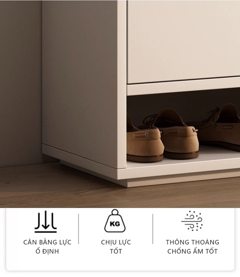 Hình ảnh Tủ giày thông minh 4 cánh gỗ mdf phủ melamin phong cách minimalism thương hiệu IGA - GP316