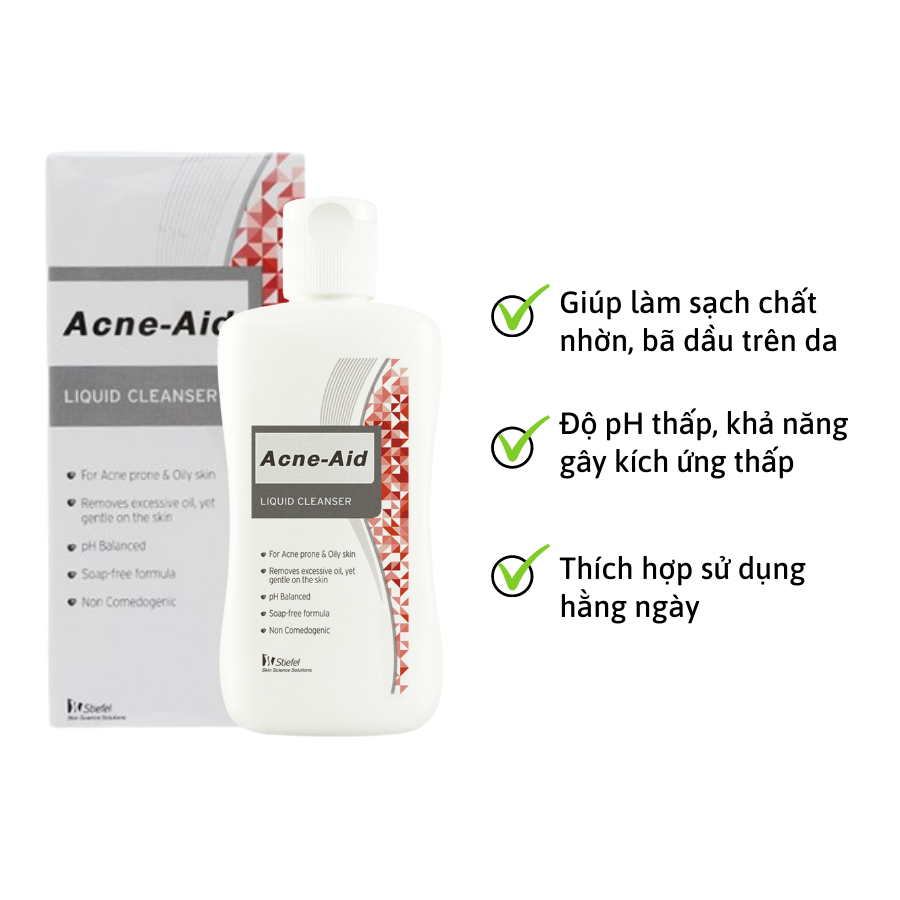 Sữa rửa mặt ACNE - AID LIQUID CLEANSER 100ml - Cho Da Nhờn Và Mụn