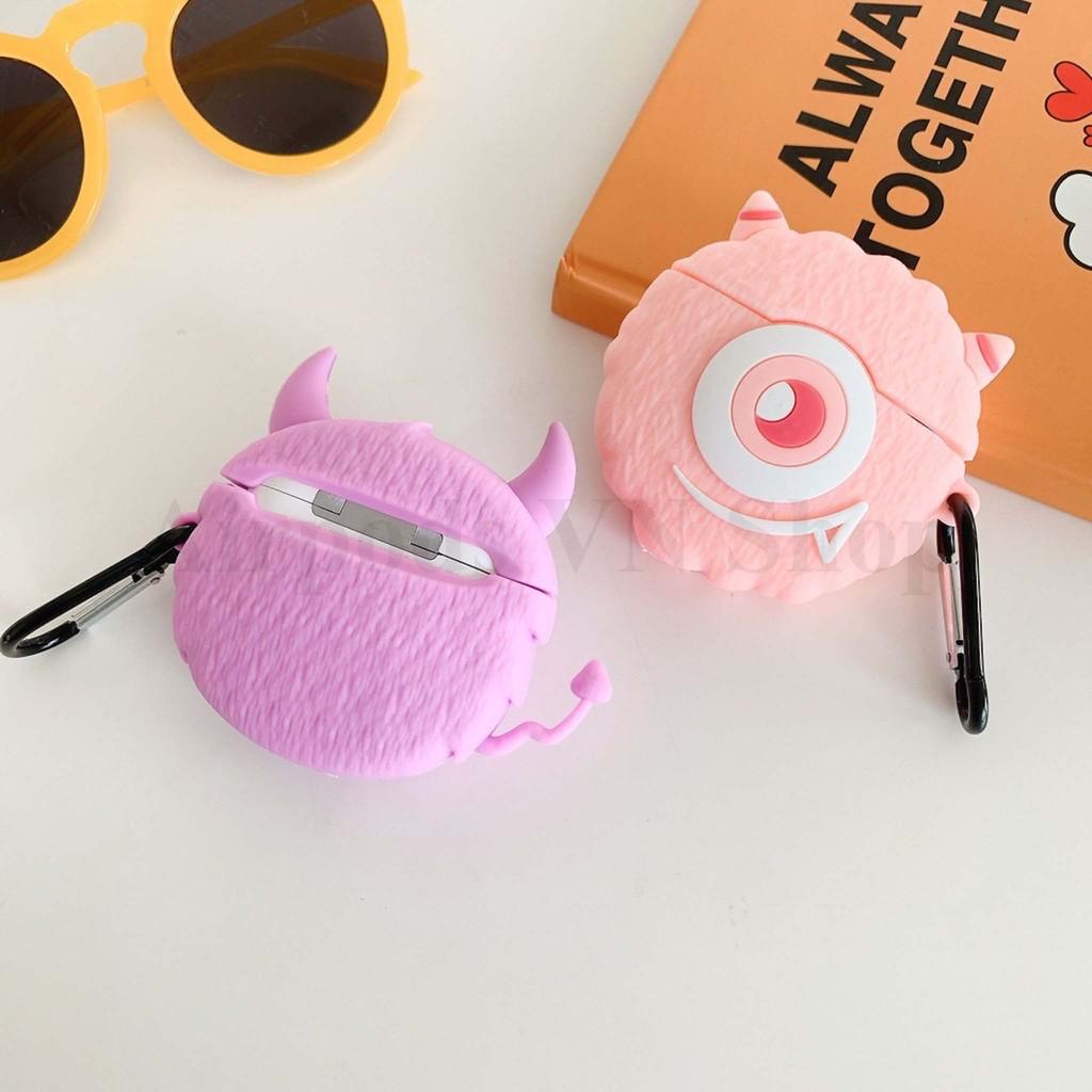Bao Case Ốp dành cho Airpods Pro mắt to sừng siêu xinh silicon cao cấp