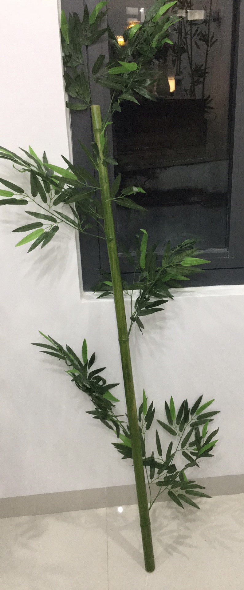 Cây tre giả - Đường kính 3 cm - Loại nhiều lá đẹp - Cây giả, hoa lụa trang trí nhà cửa