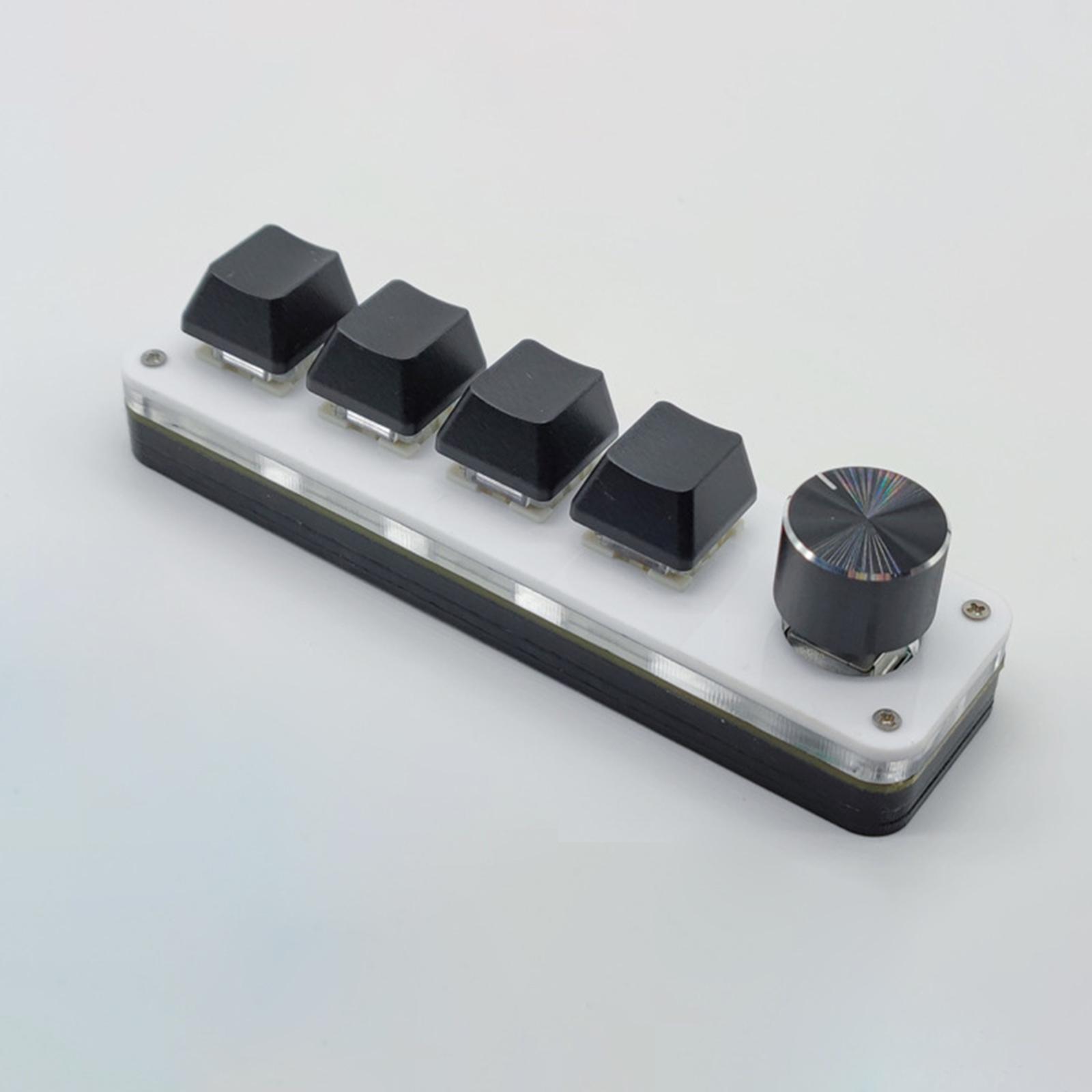 Mini Custom Keyboard Keyboard 4 Key 1 Knob Mini Gaming Keypad Custom Keypad Mechanical Keyboard for Gaming Programming PC