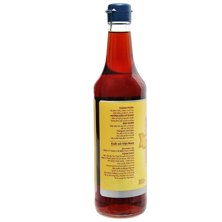 Nước mắm Hạnh Phúc 50 độ đạm chai 500ml