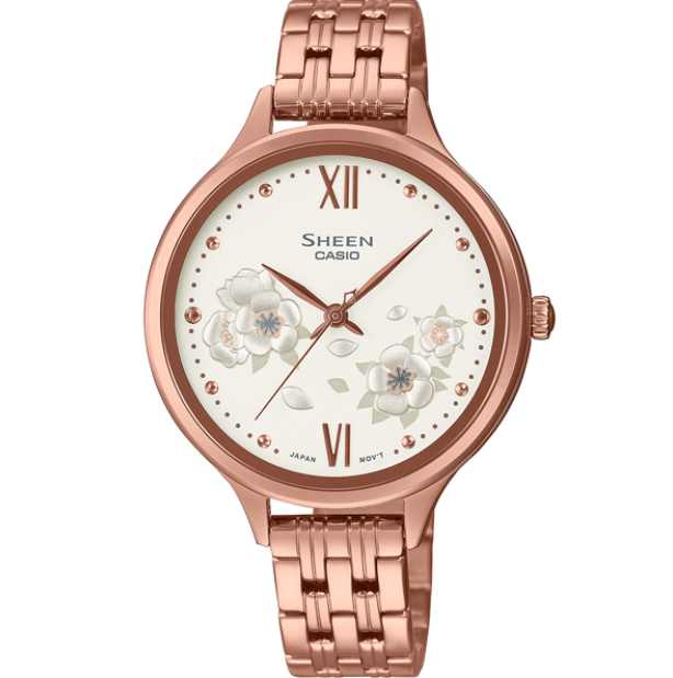 Đồng Hồ Casio Nữ Sheen Dây Kim Loại SHE-4551PG-7AUDF
