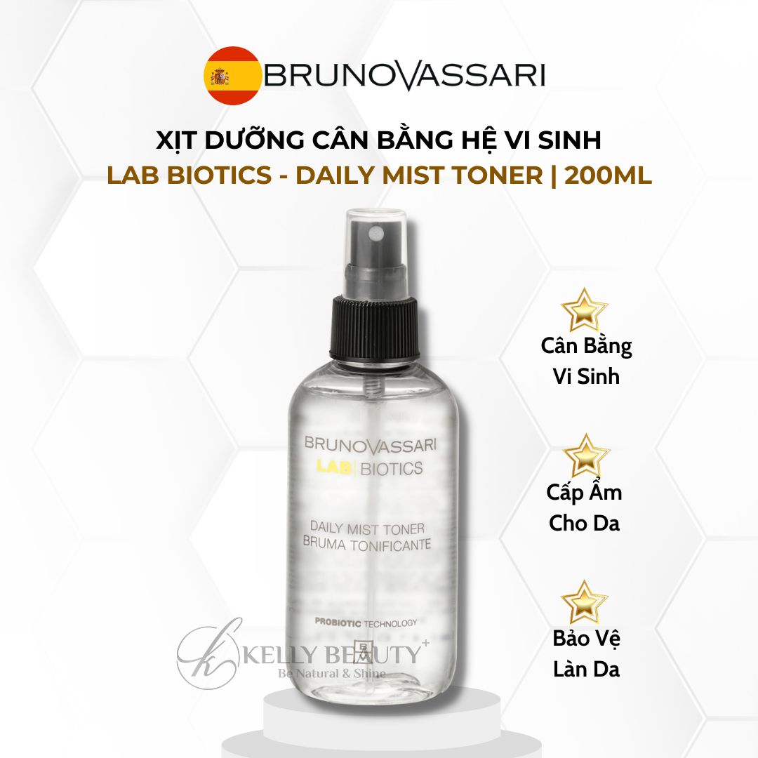 Xịt Dưỡng Cân Bằng Hệ Vi Sinh Da Bruno Vassari Lab Biotics Daily Mist Toner | Kelly Beauty