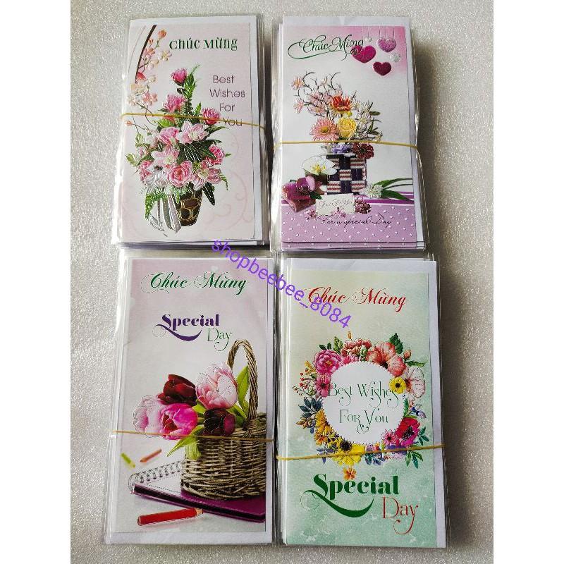 Combo 10 bưu thiếp, thiệp chúc mừng