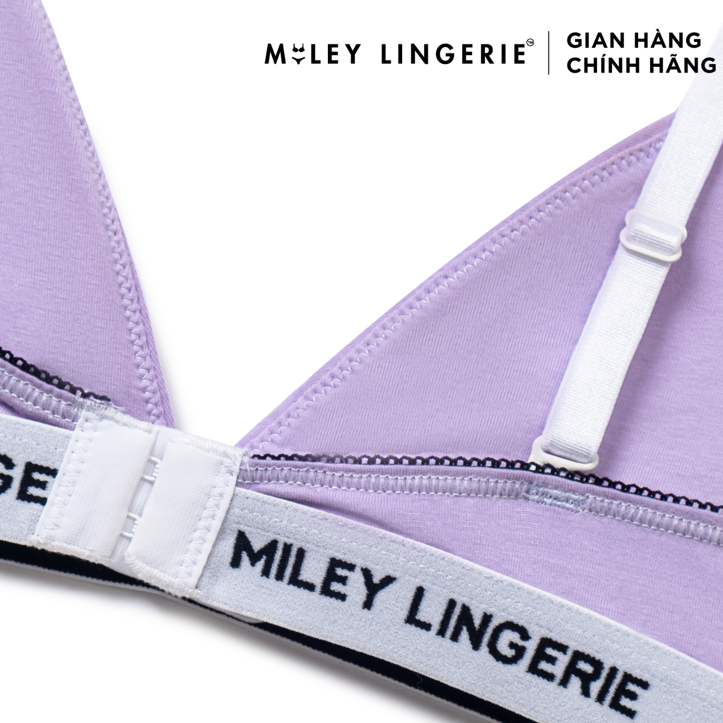 Bộ Đồ Lót Mút Mỏng Đệm Ngực Và Quần Boy Short Chất Vải Cotton Thiên Nhiên Đồng Bộ BeingMe Lilac Purple Miley Lingerie