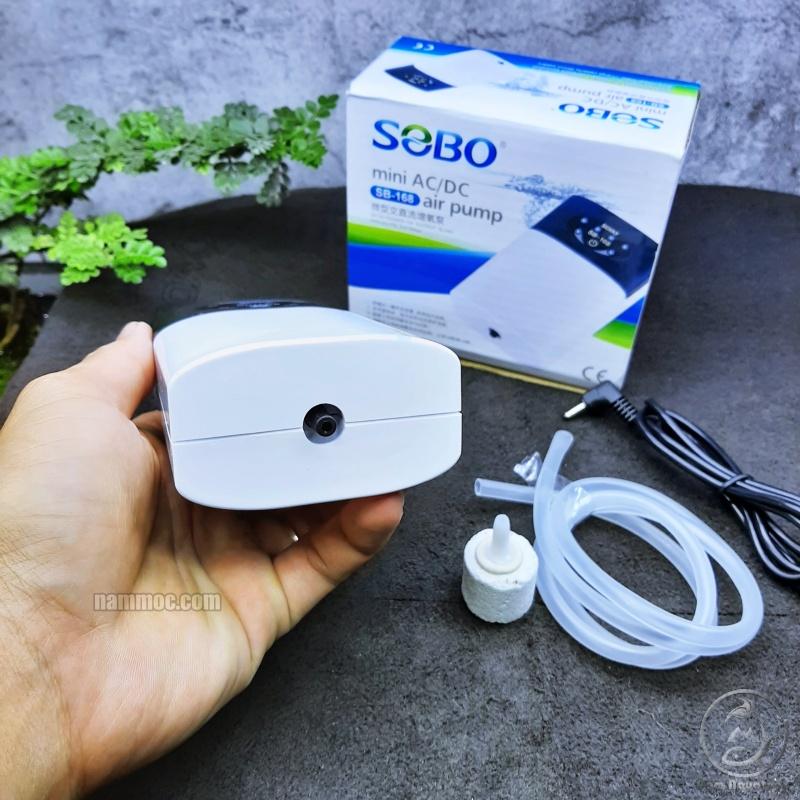 Máy Sủi Oxy Tích Điện SOBO SB-168 1 Vòi / SB-268 2 Vòi || Máy Bơm Oxy Sạc Điện Cho Bể Cá Cảnh Thuỷ Sinh