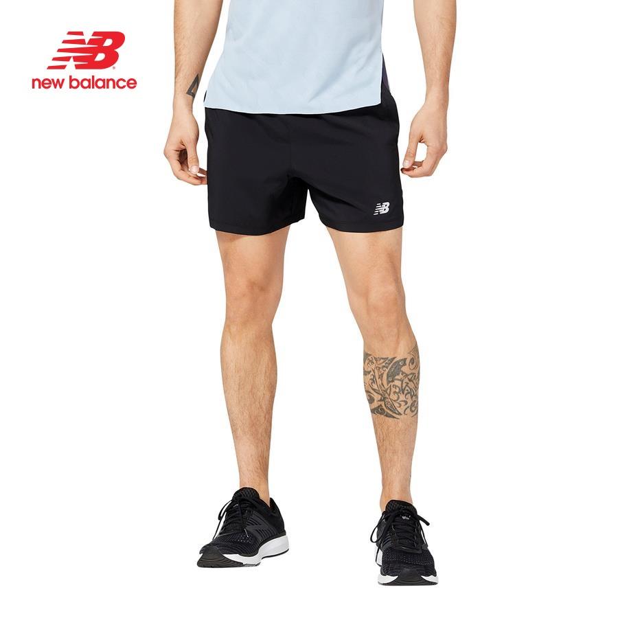 Quần ngắn thể thao nam New Balance APP RUNNING SHORTS M BLACK - AMS23228BK (form châu á