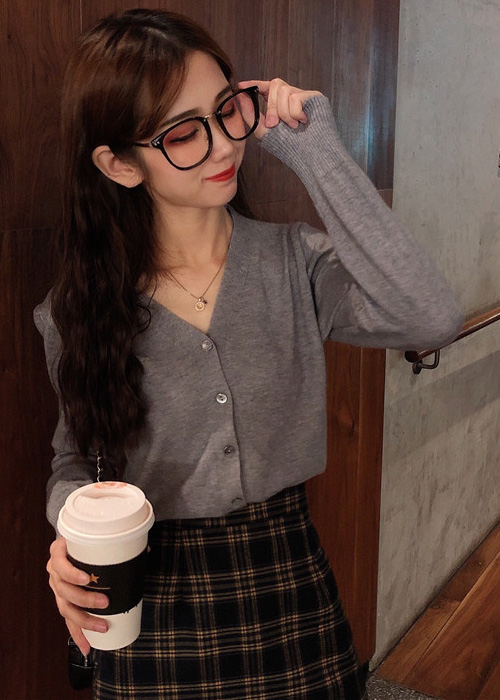 Áo khoác cardigan len nữ dáng lửng ArcticHunter, chất len mềm mịn, thời trang thương hiệu chính hãng