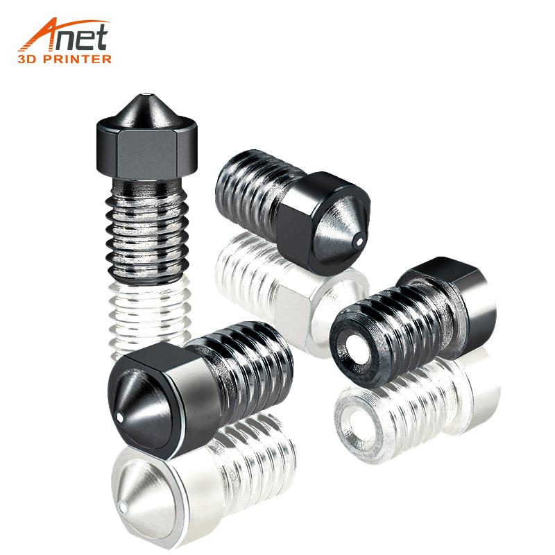 1/2/5 Chiếc Mới E3D Thép Cứng Đầu Phun Đầu Đùn Cho V5 V6 3D Máy In Phần Cập Nhật Đầu Phun 1.75Mm 0.2-1.0Mm