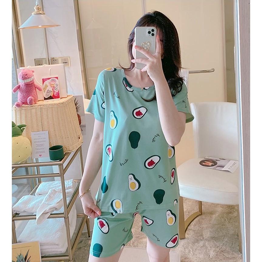 Bộ mặc nhà cộc tay họa tiết hoạt hình dễ thương