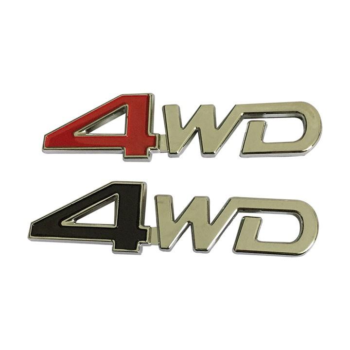 Tem Logo Chữ Nổi 4WD Dán Trang Trí Đuôi Xe Bán Ô Tô
