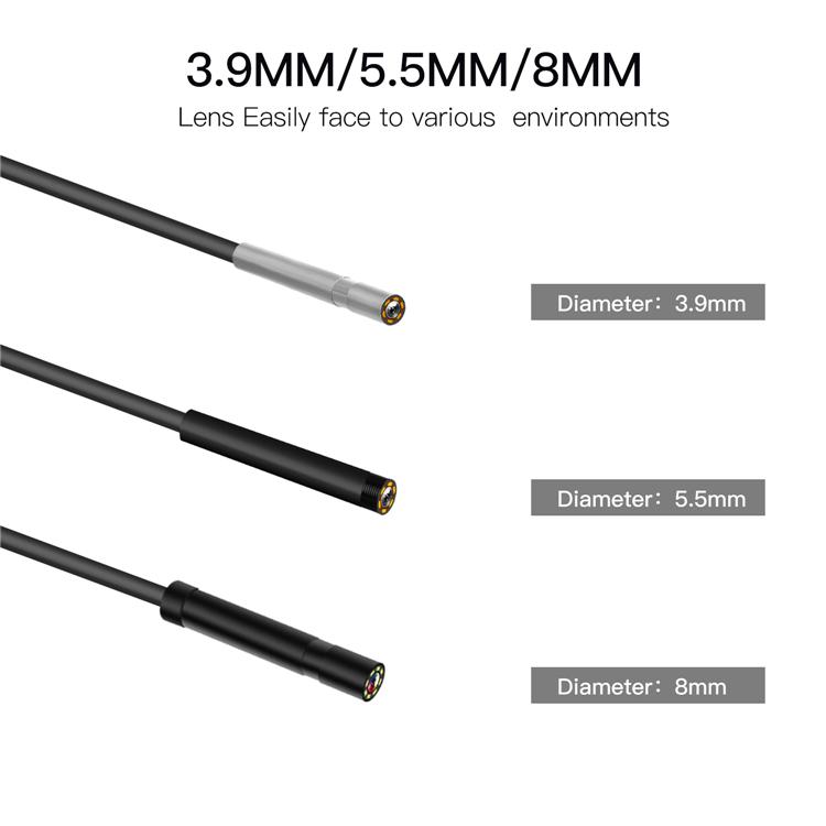 Camera nội soi công nghiệp 2.4 ''/2.8 '' IPS Màn hình kiểm tra cống thoát nước IP68 Ống kính 8 mm chống nước để sửa chữa động cơ xe hơi