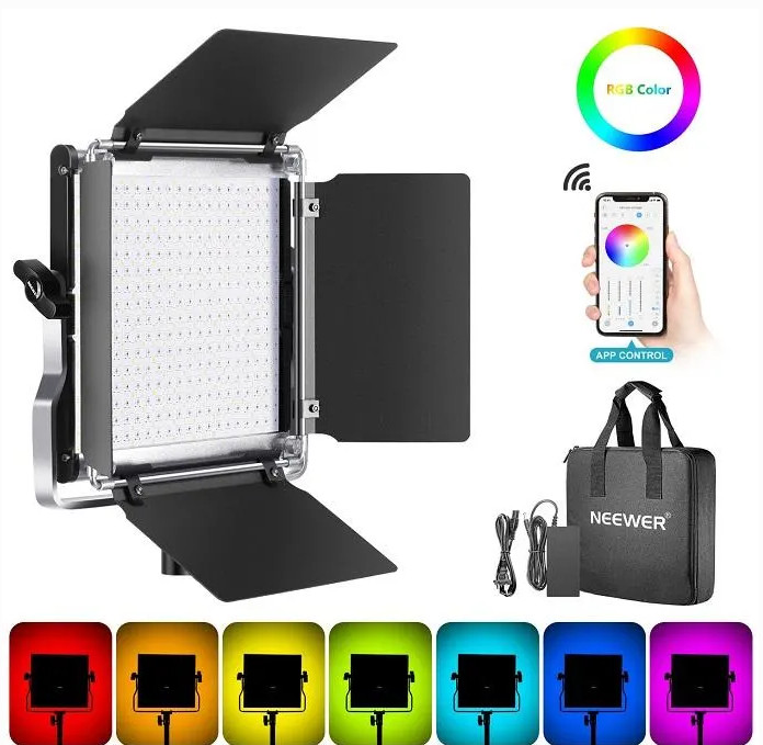 Đèn led quay phim chụp ảnh Neewer 660 RGB hàng chính hãng.