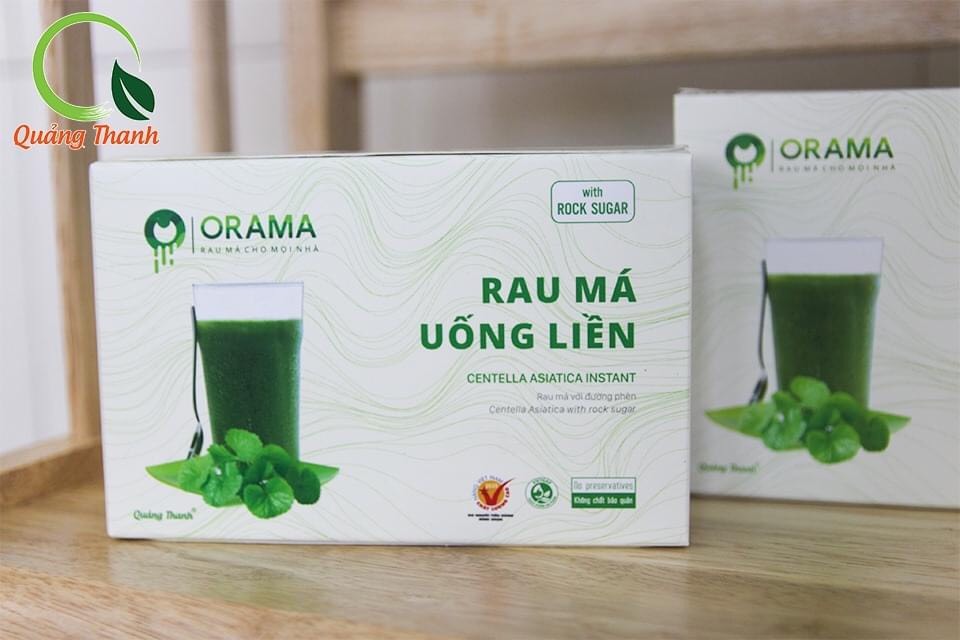 [CHÍNH HÃNG] Bột Rau Má Uống Liền Quảng Thanh có đường 10 gói - 15g mỗi gói - rau má tươi nguyên chất, tăng cường dinh dưỡng