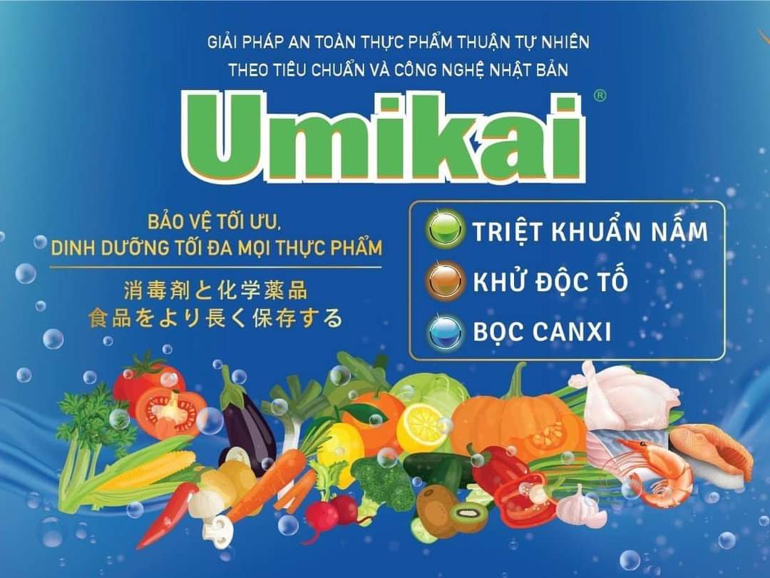 UMIKAI-Bột ngâm sữa thực phẩm-Khử thuốc trừ sâu hóa chất độc hại vi khuẩn nấm mốc