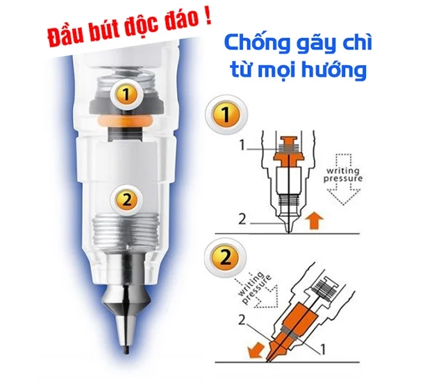 Chì Bấm Không Gãy Zebra Delguard 0.5mm - Màu Đen