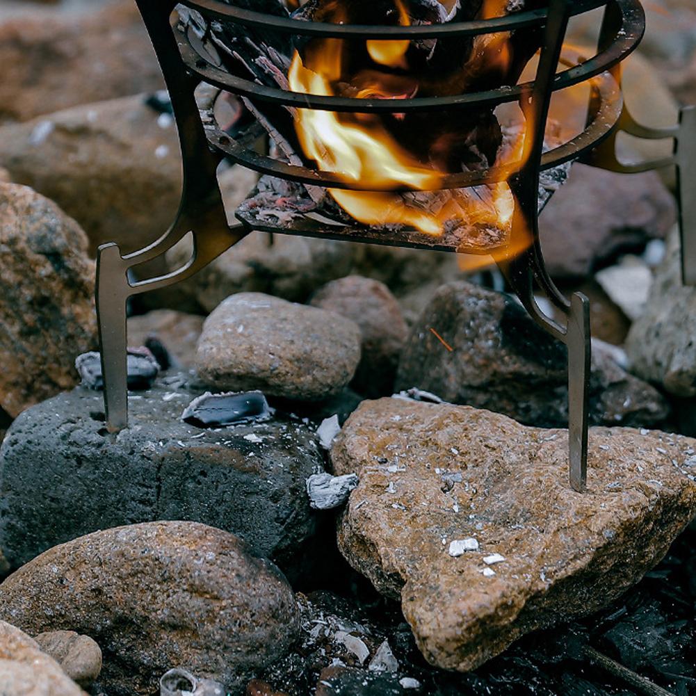 Đế đỡ than bằng thép không gỉ dùng đốt lửa trại để cắm trại BBQ