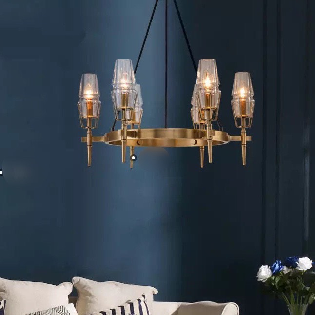 Đèn chùm trang trí bộ 6 bóng cao cấp thiết kế độc đáo sang trọng CH-LJ8057/6