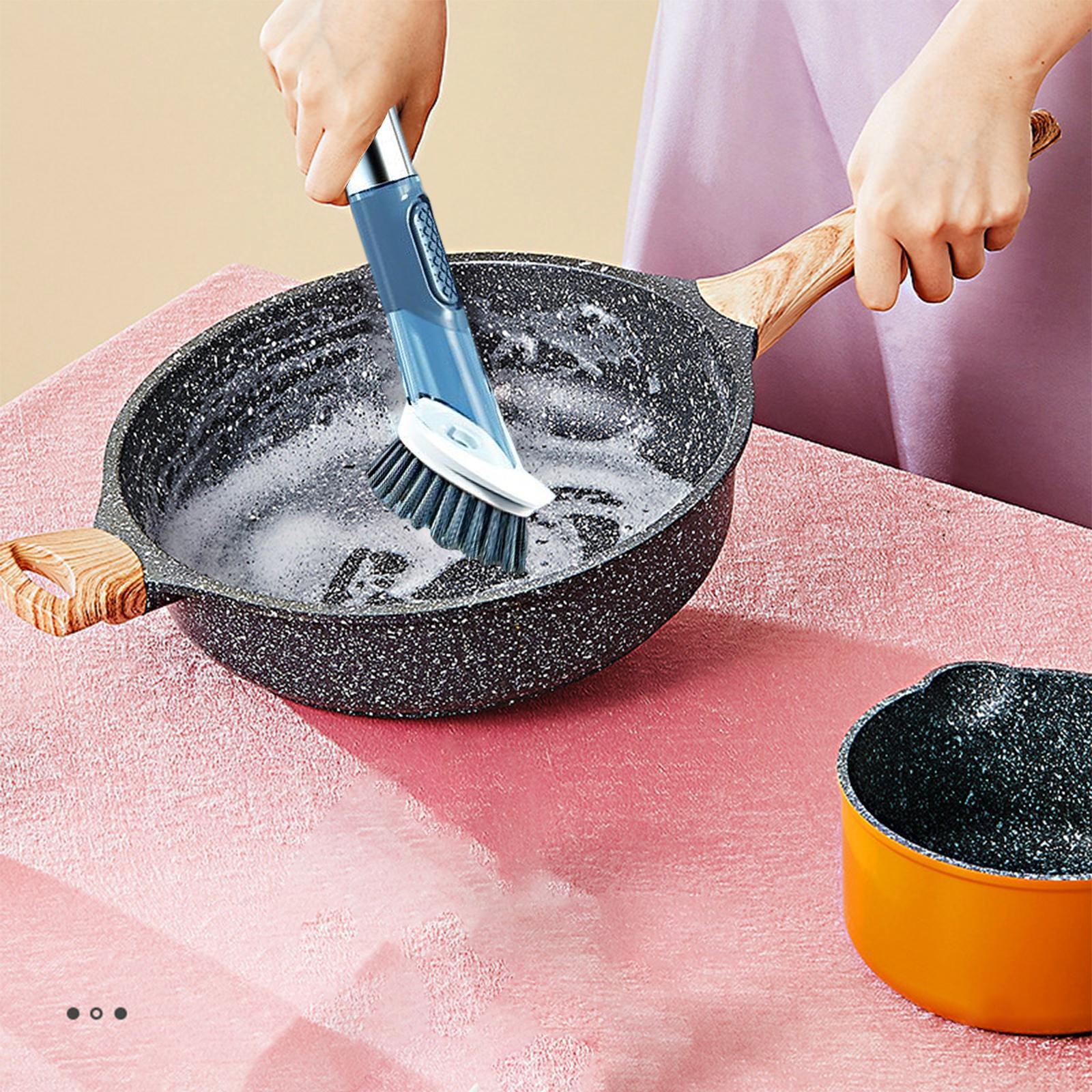 3in1 Washing up Soap Dispensing Dish Cleaning Brush Dish Washing for Kitchen