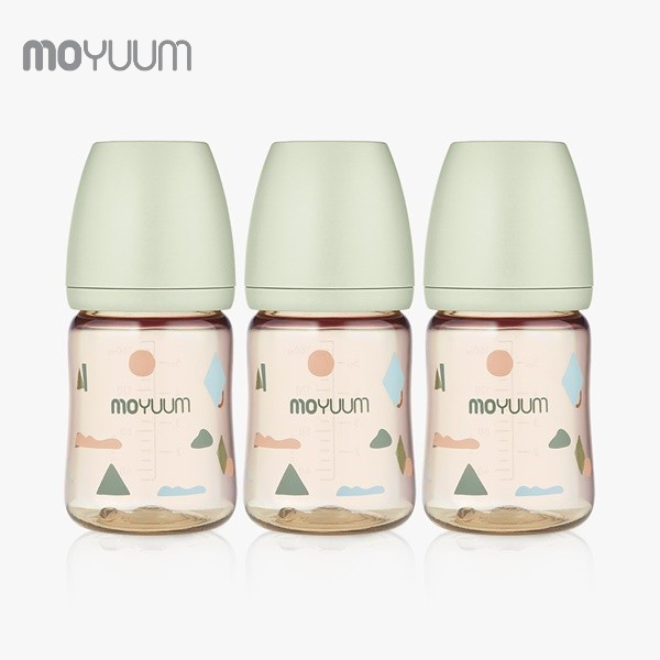 Bình sữa MOYUUM nhựa PPSU 170ml, 270ml núm 0-3m (phiên bản Mây xanh)