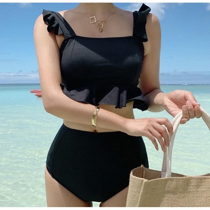 Bikini 2 mảnh cạp cao vai bèo dễ thương