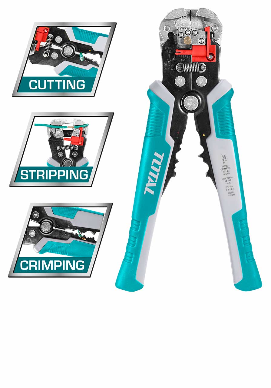 Kềm tuốt dây điện tự động total THT15246