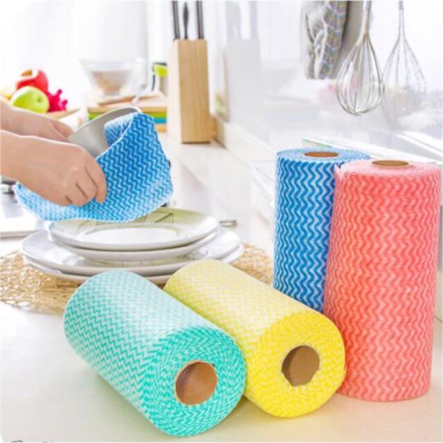 Khăn Vải Lau Đa Năng 3 Cuộn