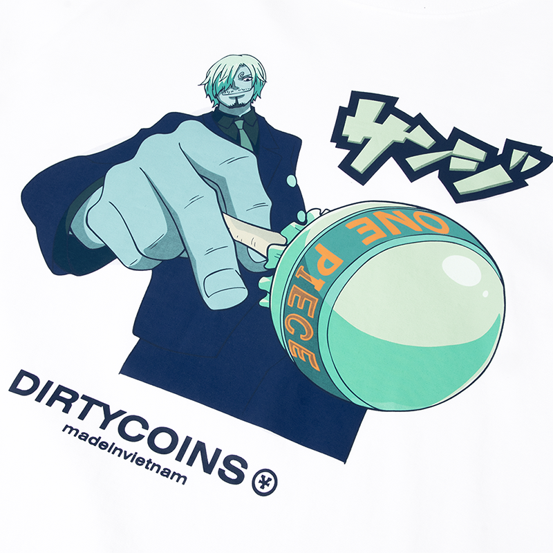 Áo thun DirtyCoins x One Piece Sanji T-shirt - White