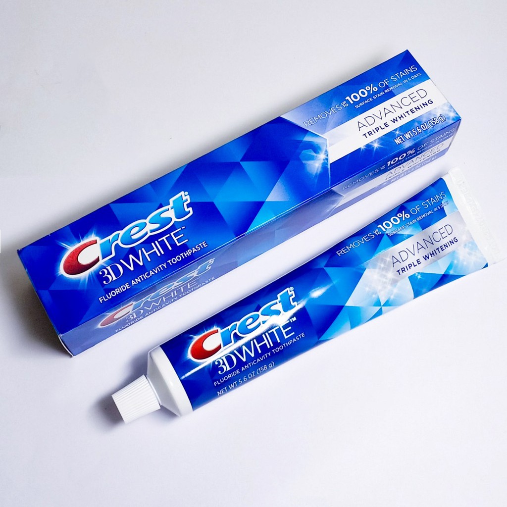 Kem Đánh Răng Crest 3D White Advanced Whitening 158g - Hàng Mỹ