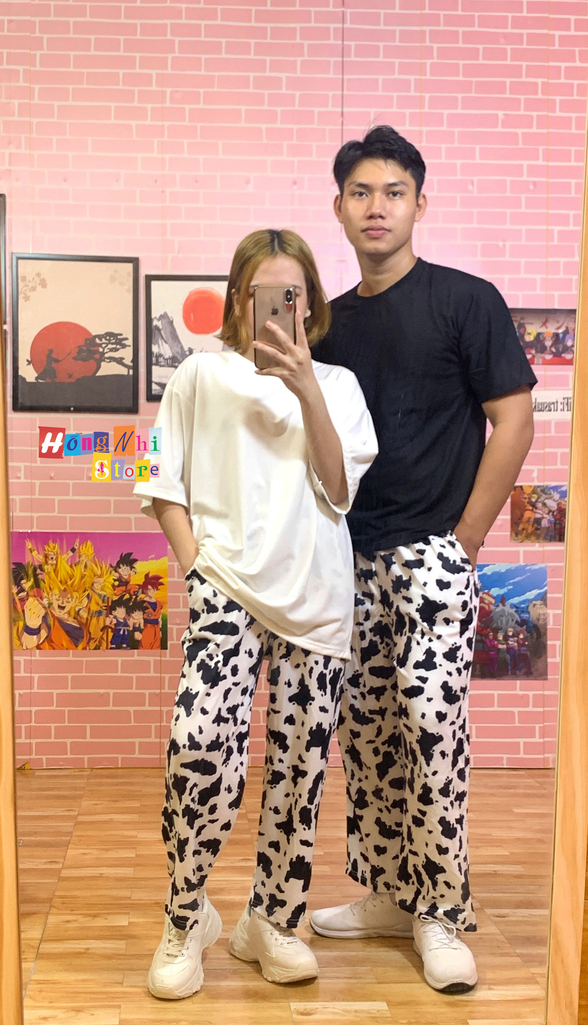 Quần Hoạt Hình Dài Ống Rộng Báo Trắng Cartoon Pant Oversize Ulzzang Unisex - MM