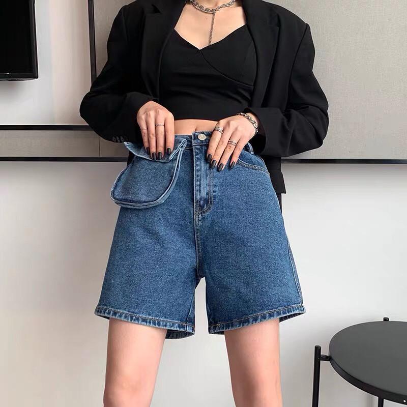 Quần shorts cap cao Ulzzang túi tháo rời_C4