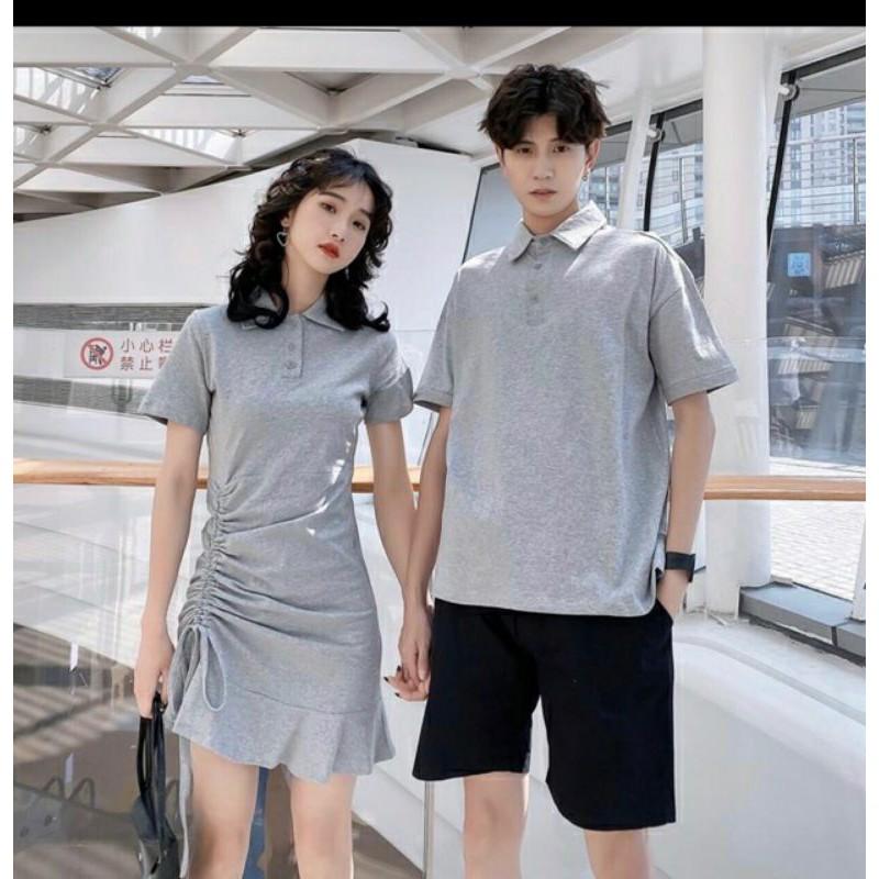 Váy áo đôi màu xám, chất đẹp