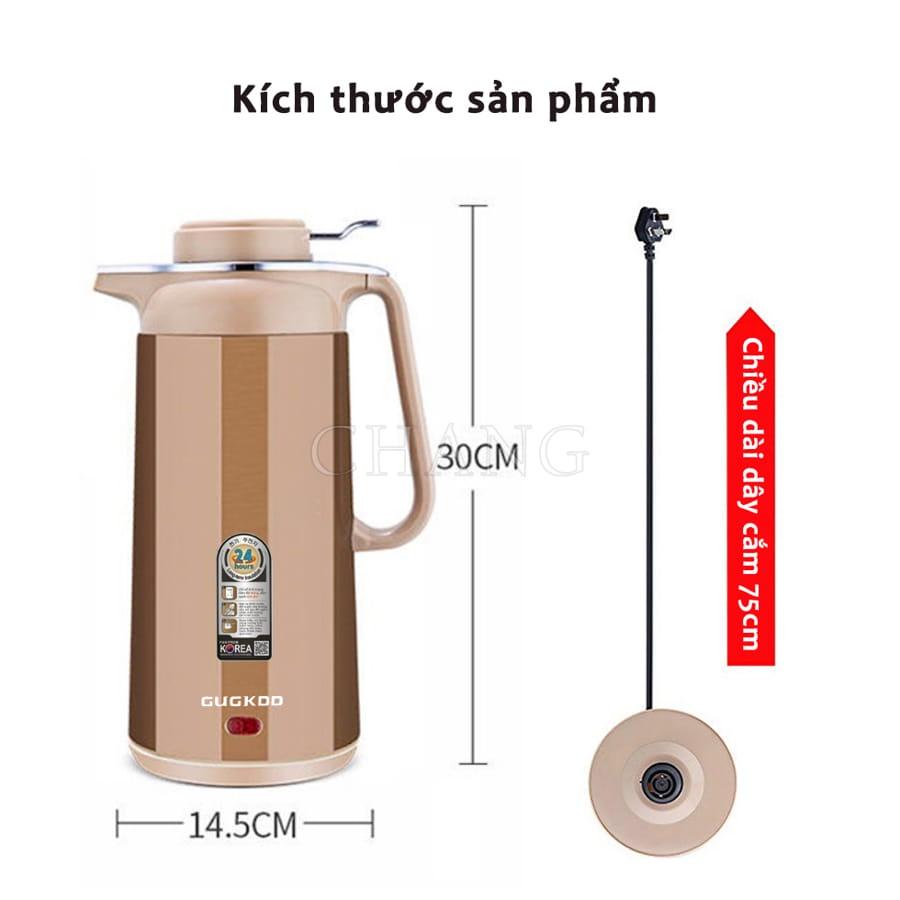 Ấm Siêu Tốc Đa Năng 2 In 1 GUGKOO 3L, Ấm Đun Nước Kèm Bình Giữ Nhiệt Chất Liệu Cao Cấp Không Gỉ Sôi Nhanh