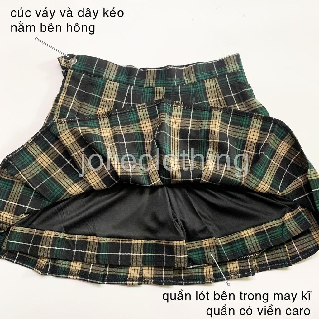 Chân váy tennis xếp ly Caro nhập khẩu loại 1 tiêu chuẩn Hàn Quốc