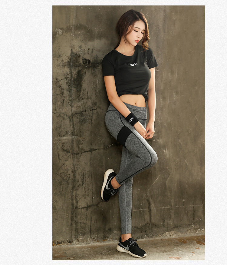 Set Bộ 2 món đồ quần Legging và  áo thun thể thao nữ ( Đồ Tập Gym, Yoga, Aerobic )