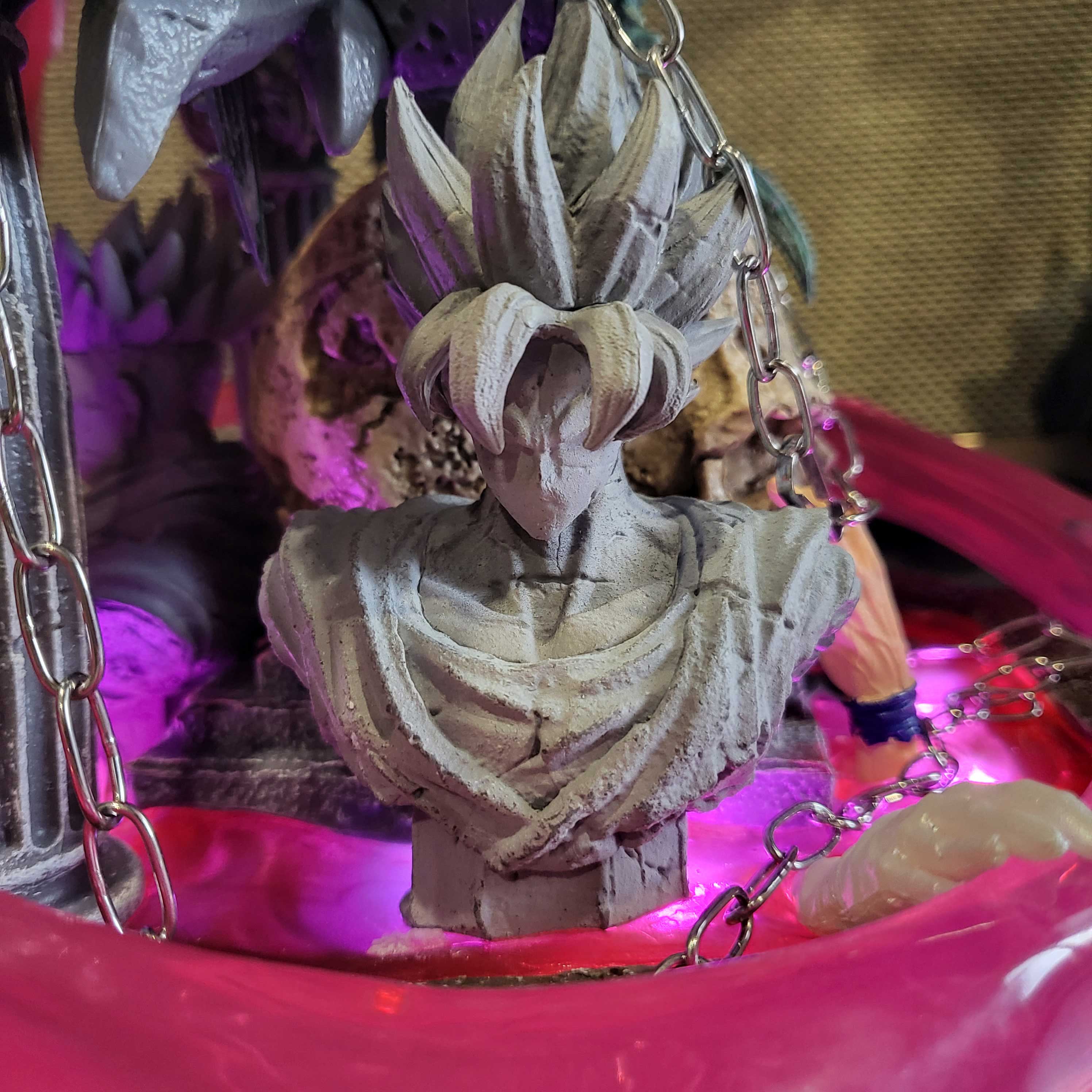 Mô hình Black Goku Rose 2 đầu 48 cm có LED (usb độc quyền) - Dragon Ball