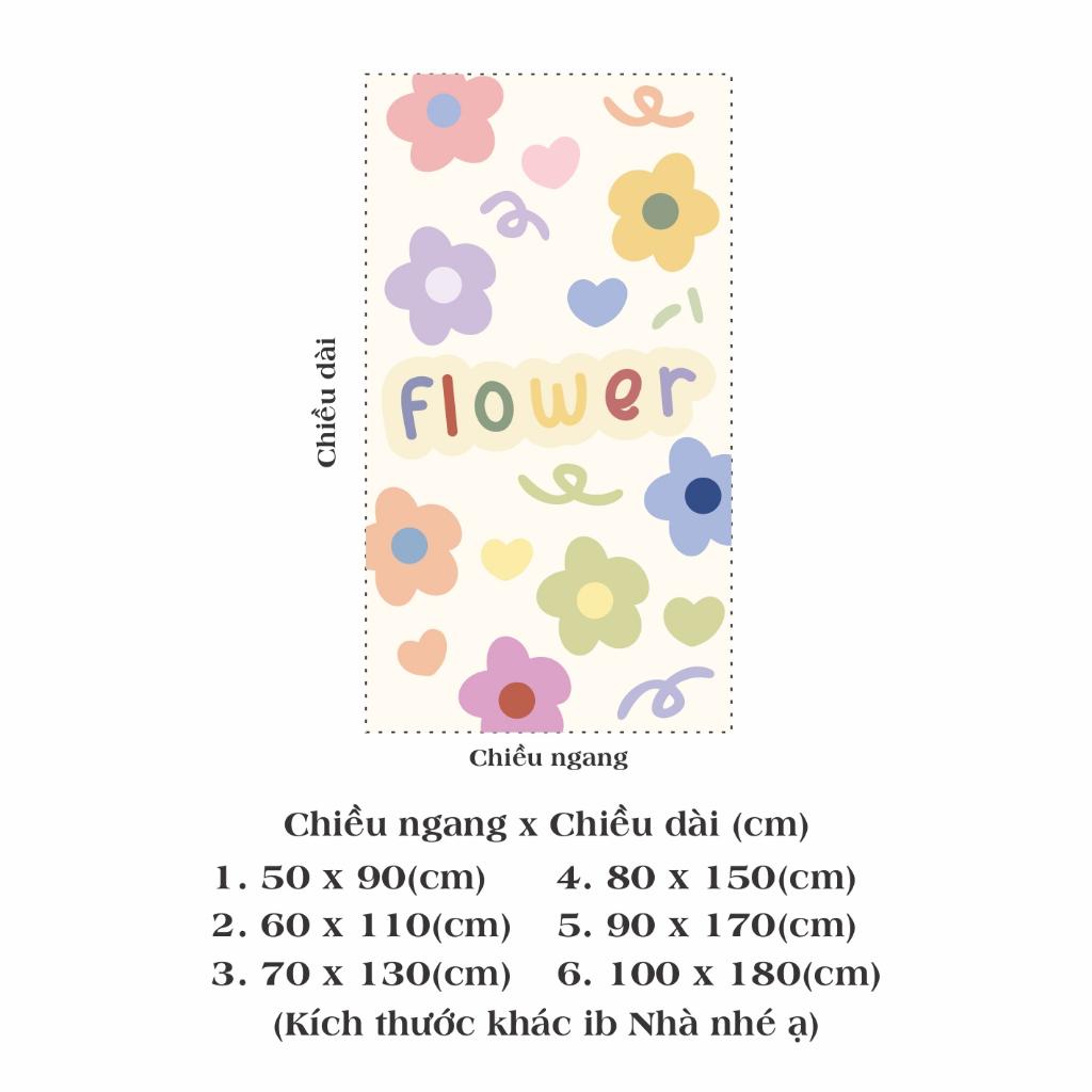 Hình dán flower aesthetic trang trí gương cửa hàng cute 7