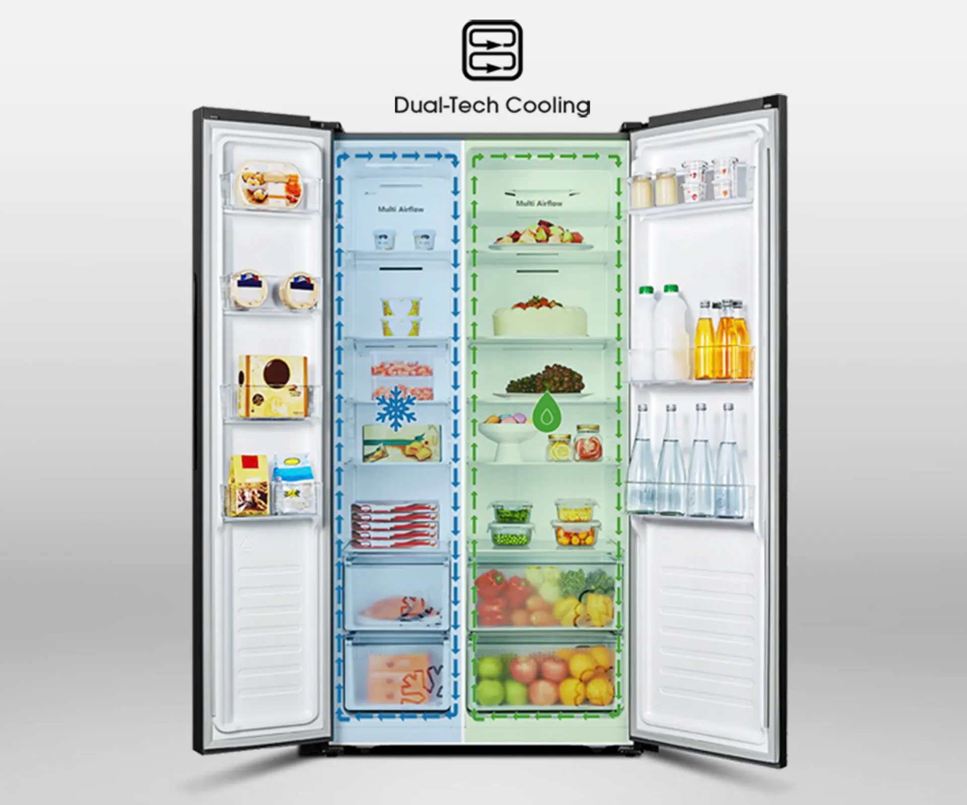 Tủ lạnh Side By Side Hisense Inverter Pro 519 Lít HS56WBG, Mặt Gương Sang Trọng, bảo hành 3 năm - HÀNG CHÍNH HÃNG