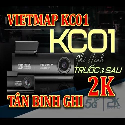 Camera Hành Trình Ô Tô Xe Hơi VIETMAP KC01 - Ghi Hình Trước Sau, Tặng Kèm Thẻ Nhớ 32GB, BH 12 Tháng