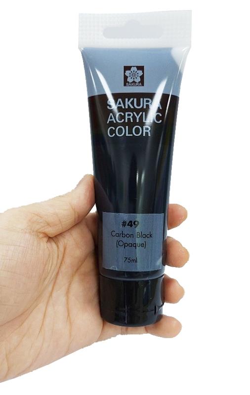 Màu Vẽ Acrylic Sakura 75ml XAC75#49 - Carbon Black