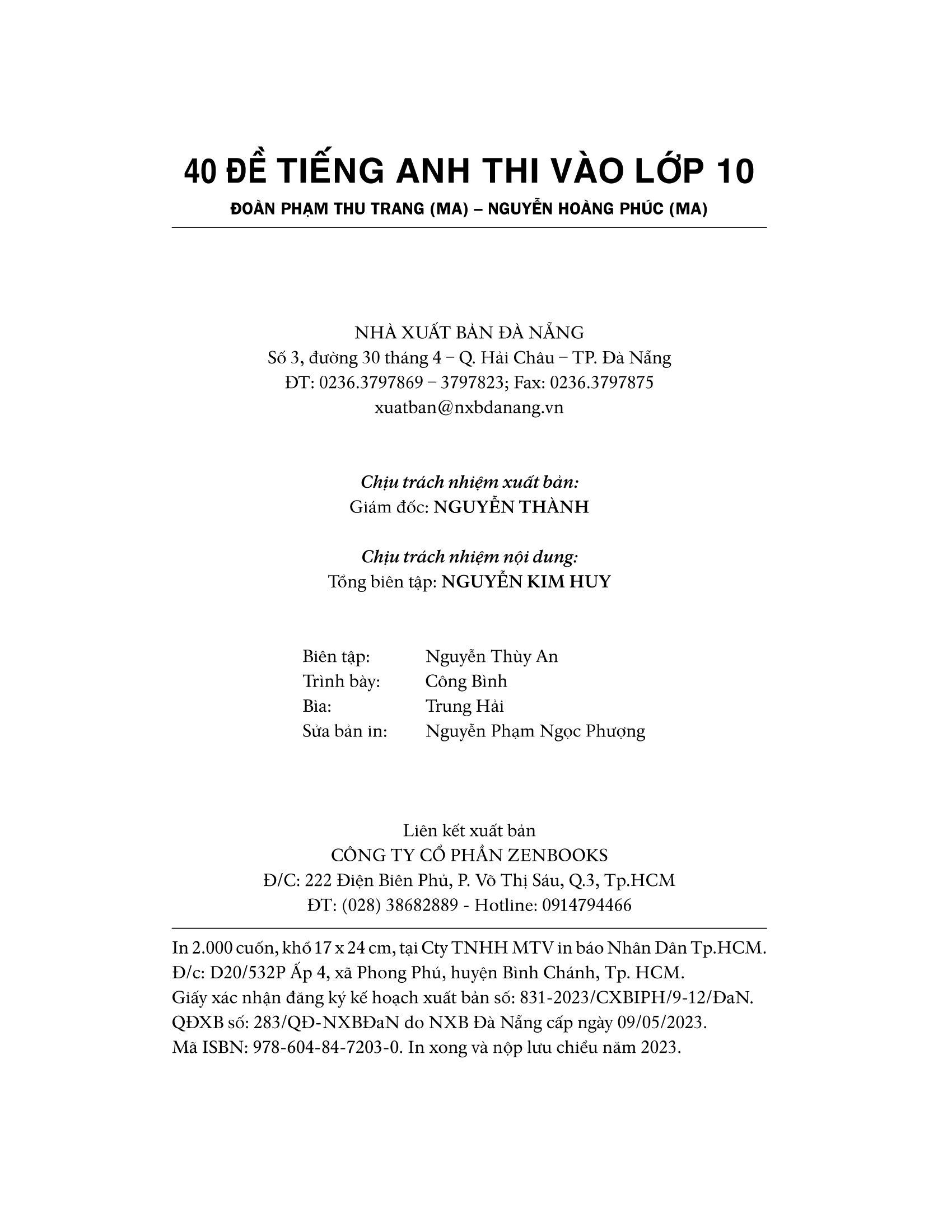 40 Đề Tiếng Anh Thi Vào Lớp 10