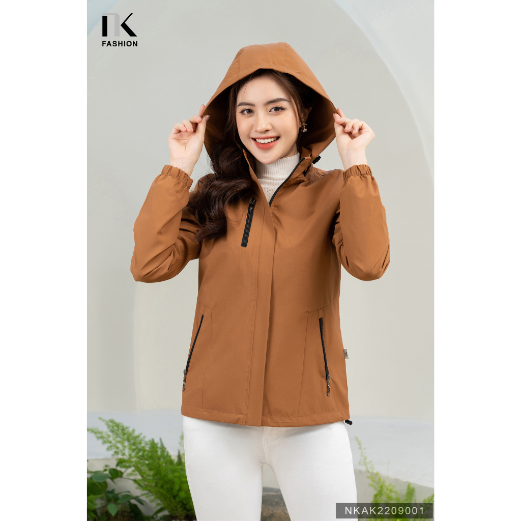 Áo Khoác Gió 3 Túi Thêu Tay NK FASHION Màu Sắc Nhã Nhặn, Thiết Kế Thanh Lịch Cho Nữ NKAK2209001