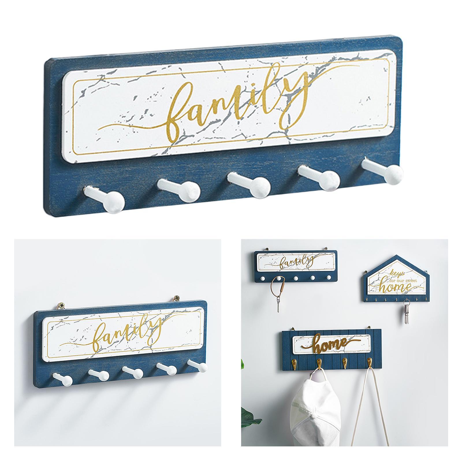 Wooden  Decor Wall Mounted Holder Keys Coat Hanger