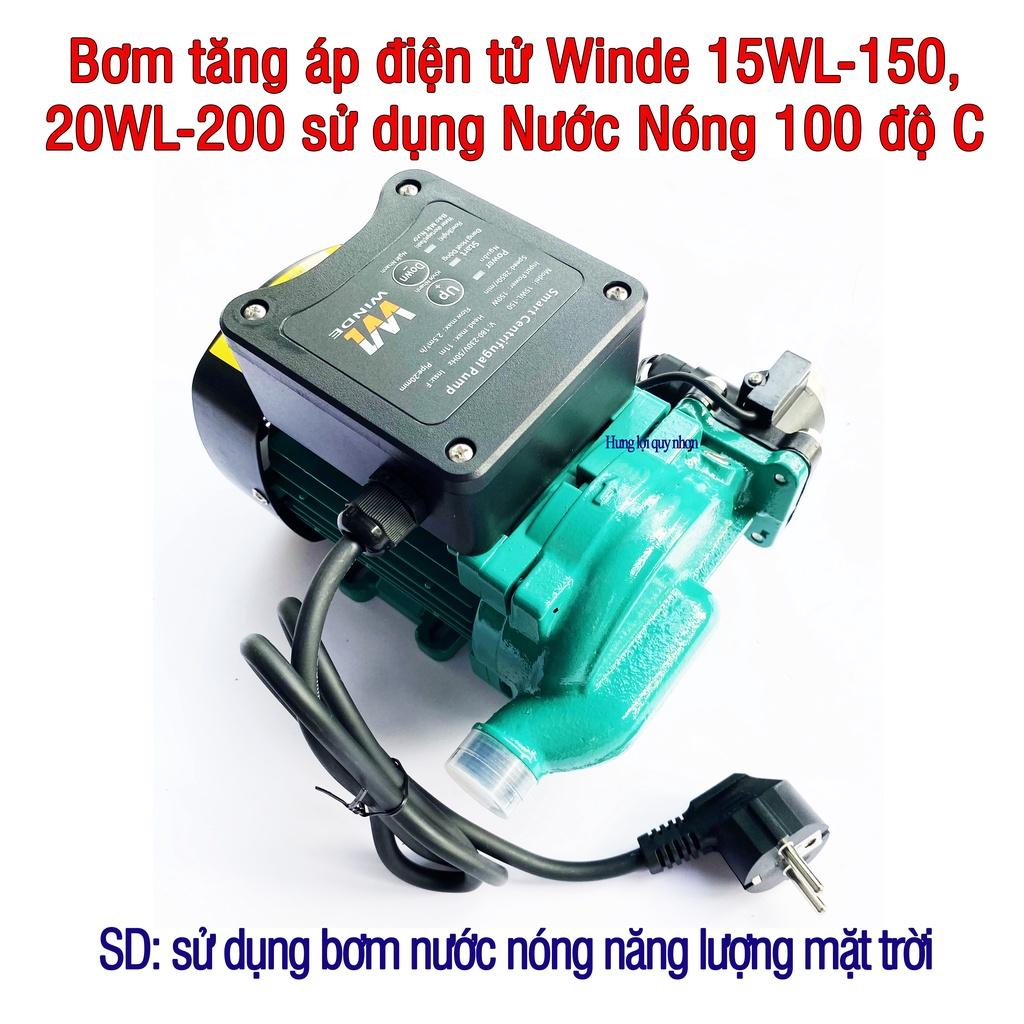 Bơm tăng áp điện tử Winde 15WL-150, 20WL-200 sử dụng Nước Nóng 100 độ C máy nước nóng NLMT