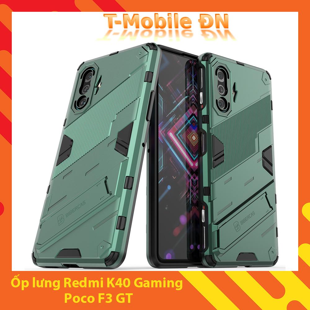 Ốp lưng cho Xiaomi Redmi K40 Gaming Poco F3 GT chống sốc Iron Man PUNK cao cấp kèm giá đỡ