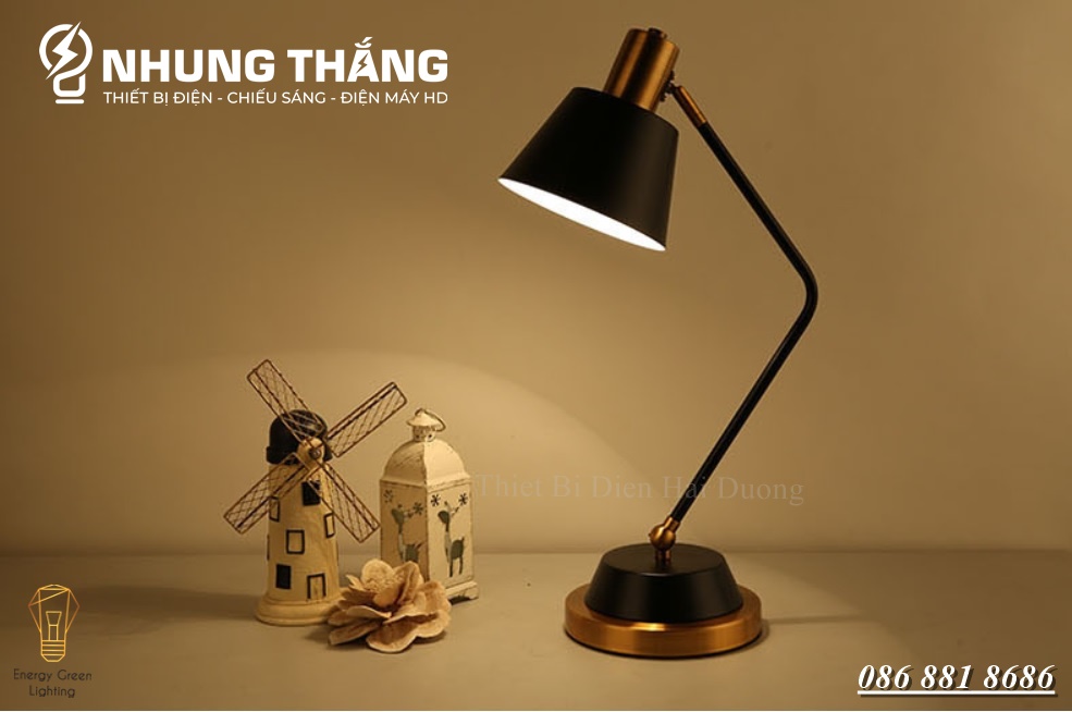 Đèn Bàn Học Tập , Làm Việc Cao Cấp DB-3042 - Khung Kim Loại - Kiểu Dáng Sang Trọng - Kèm Bóng Led