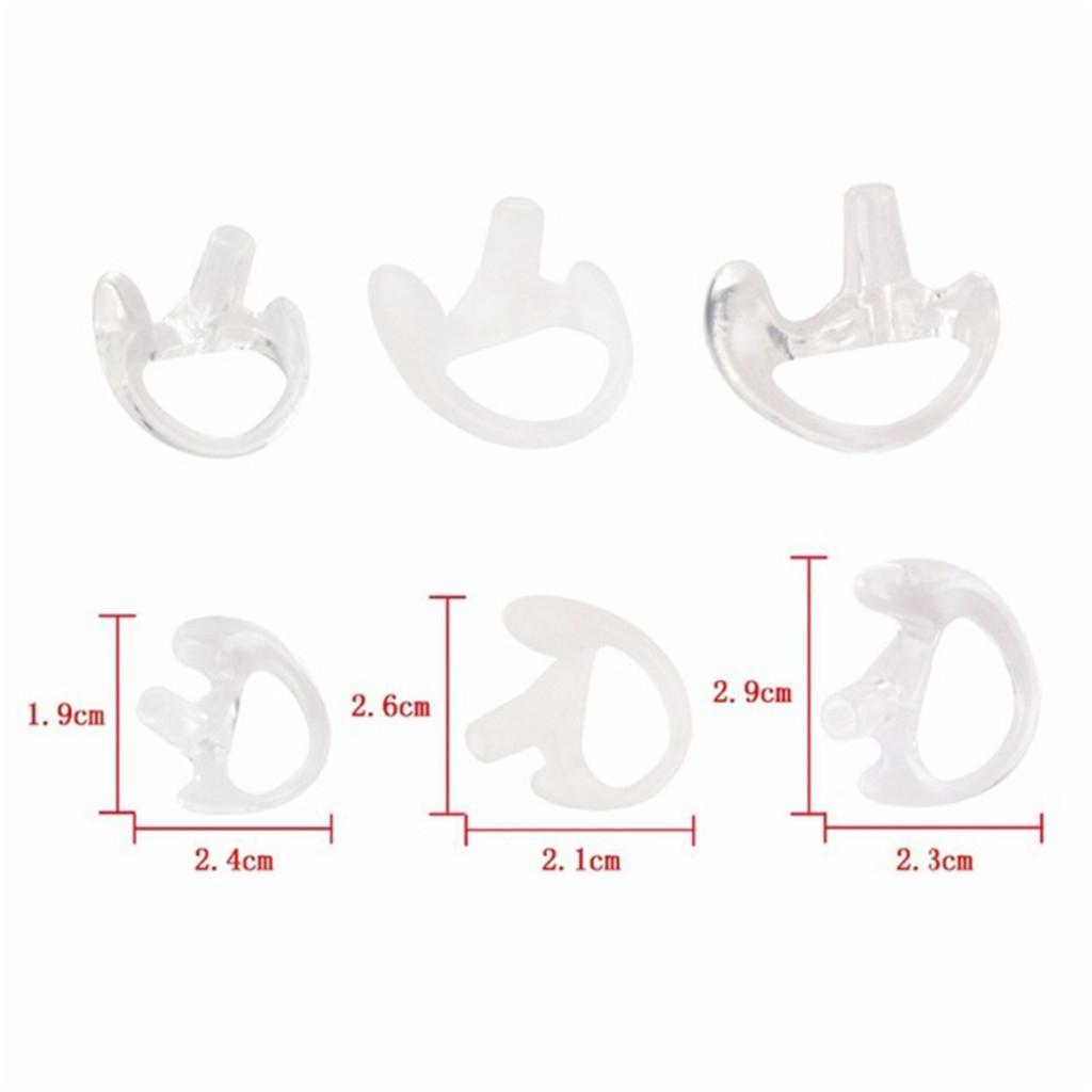 4 Pairs Replacement Earbud for Walkie Talkie Acoustic Tube Earpiece