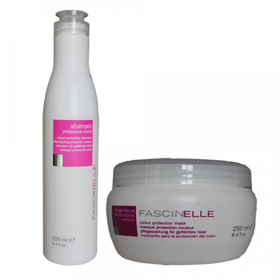 Bộ dầu gội dưỡng màu và kem ủ xả dưỡng màu cho mái tóc nhuộm Fascinelle ( Ý) - DMC013