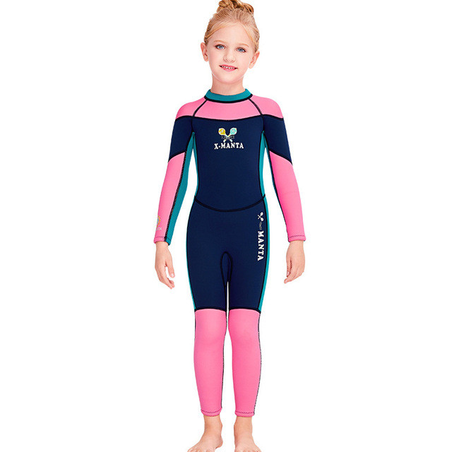 Đồ bơi bé gái full body chất liệu cao su giữ nhiệt Neoprene 2.5mm